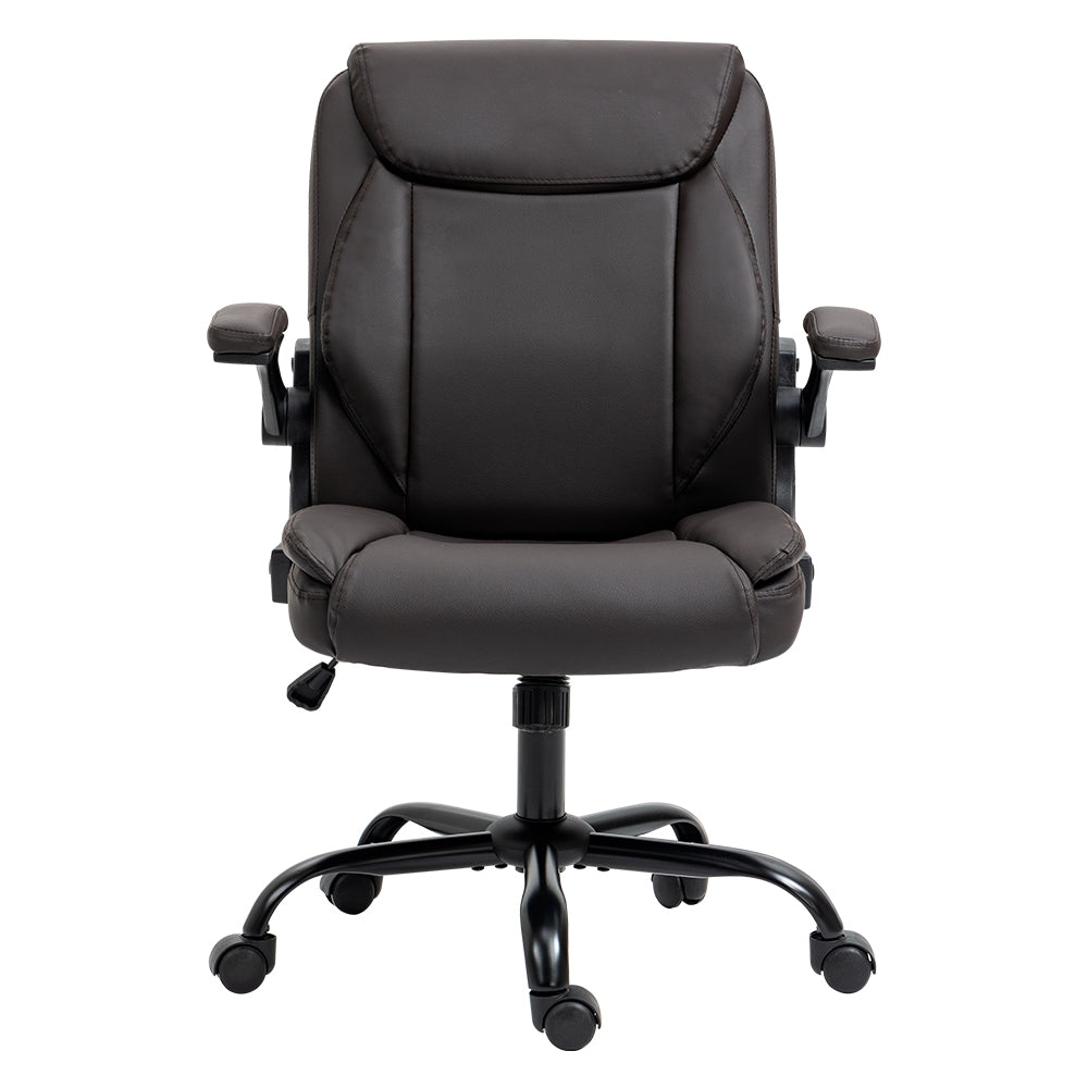Executive Office Chair Mid Back Brown