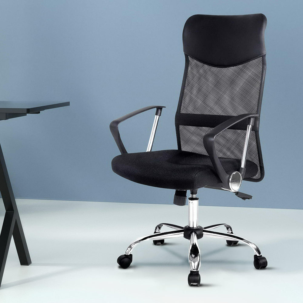 High Back Mesh Office Chair Black Ergonomic Adjustable Swivel Desk Chair