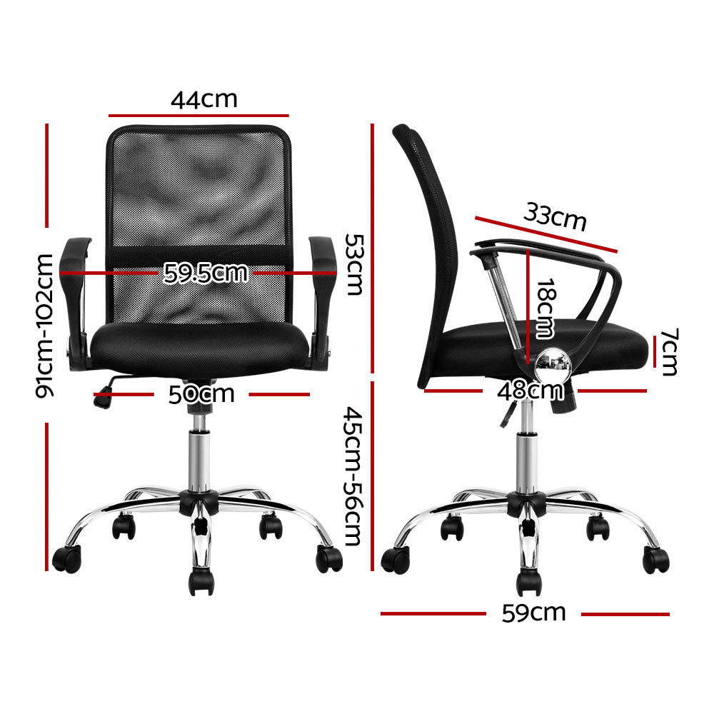 Gaming  Office Chair Computer Mesh Chairs Executive Mid Back Black