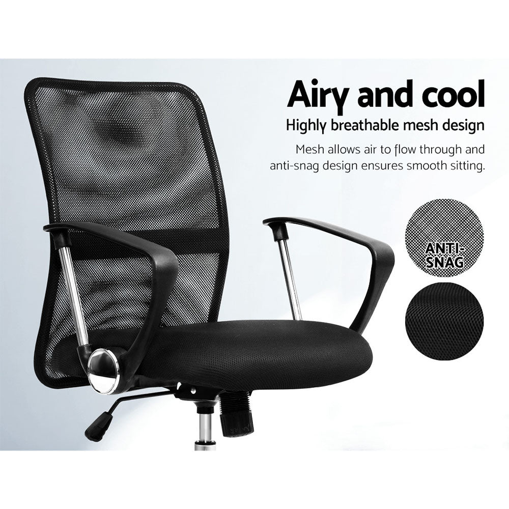 Gaming  Office Chair Computer Mesh Chairs Executive Mid Back Black