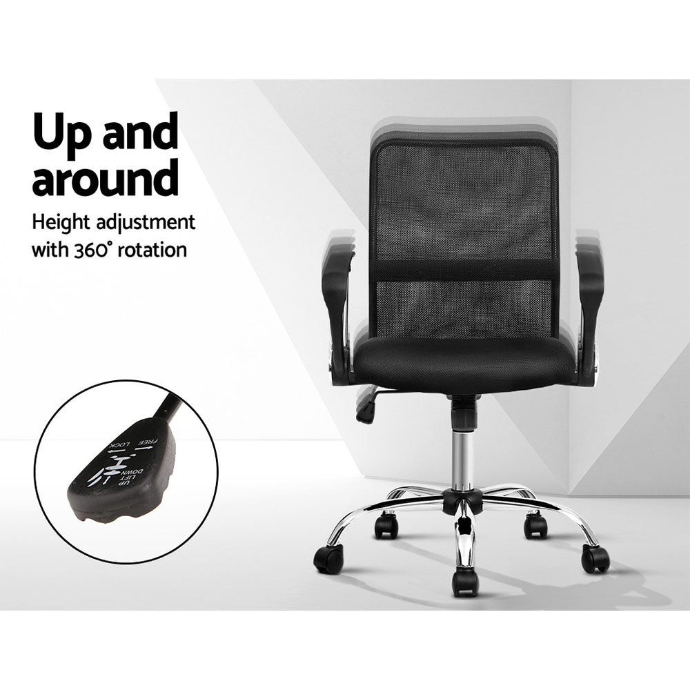 Gaming  Office Chair Computer Mesh Chairs Executive Mid Back Black