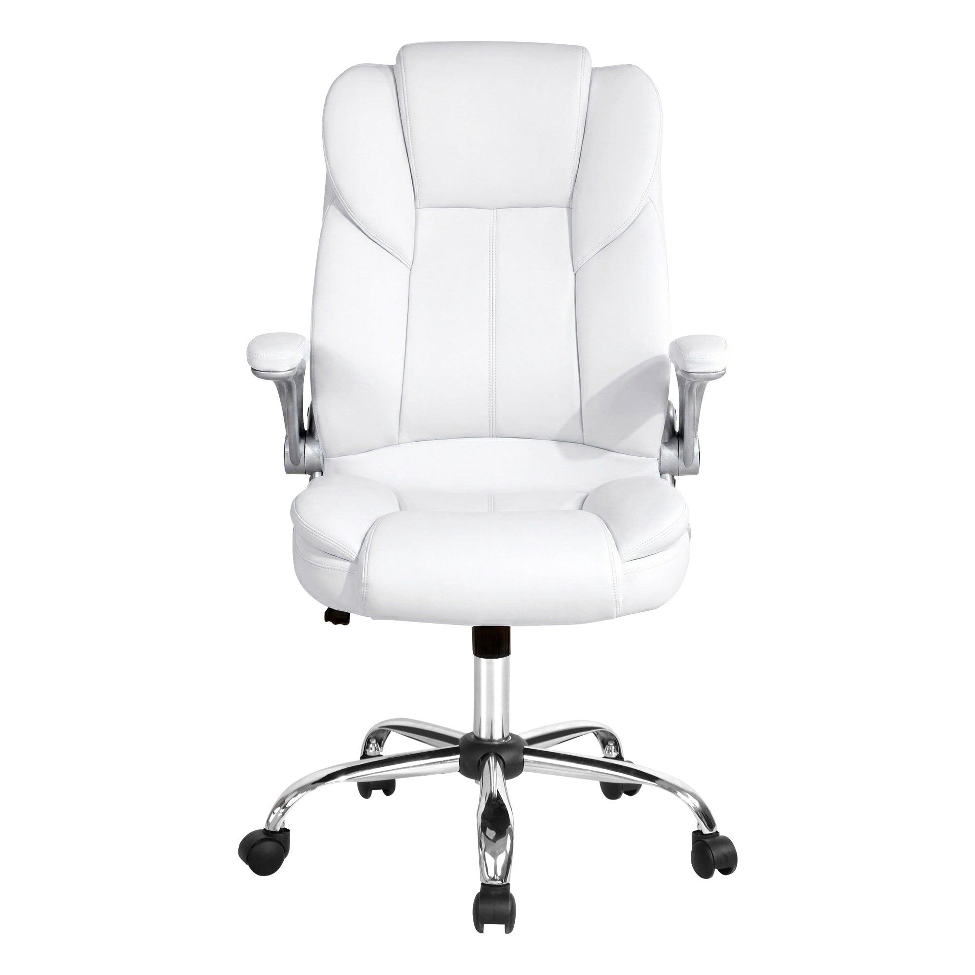 Executive Office Chair Leather Tilt White