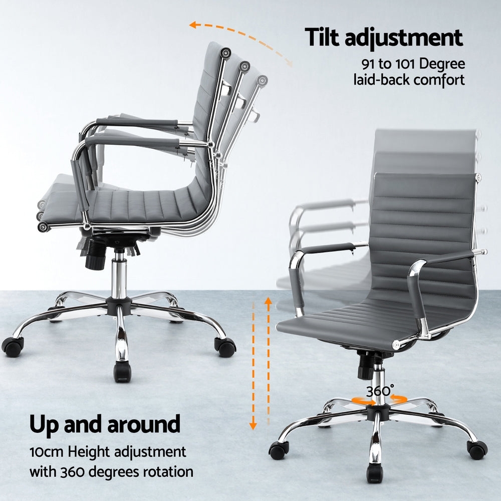 Office Chair Conference Chairs PU Leather Mid Back