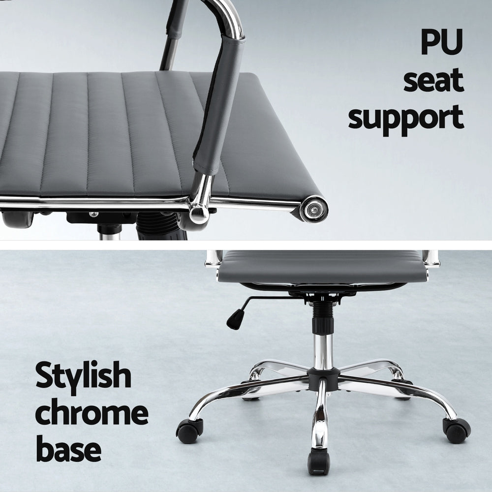 Office Chair Conference Chairs PU Leather Mid Back