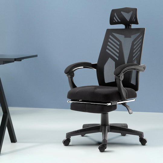 Mesh Office Chair Recliner Black - Gaming Computer Desk Home