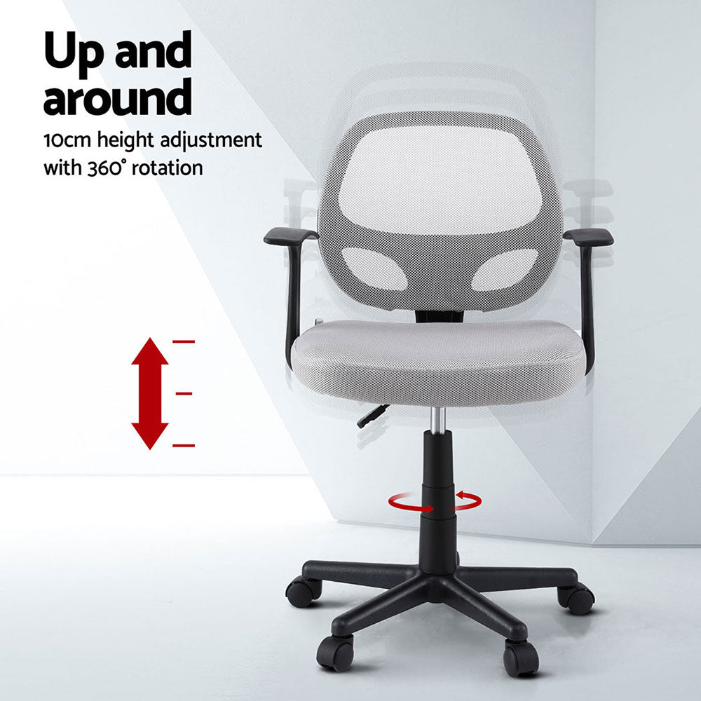 2x Mesh Office Chair Computer Desk Work Study Mid Back