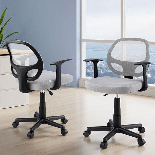 2x Mesh Office Chair Computer Desk Work Study Mid Back
