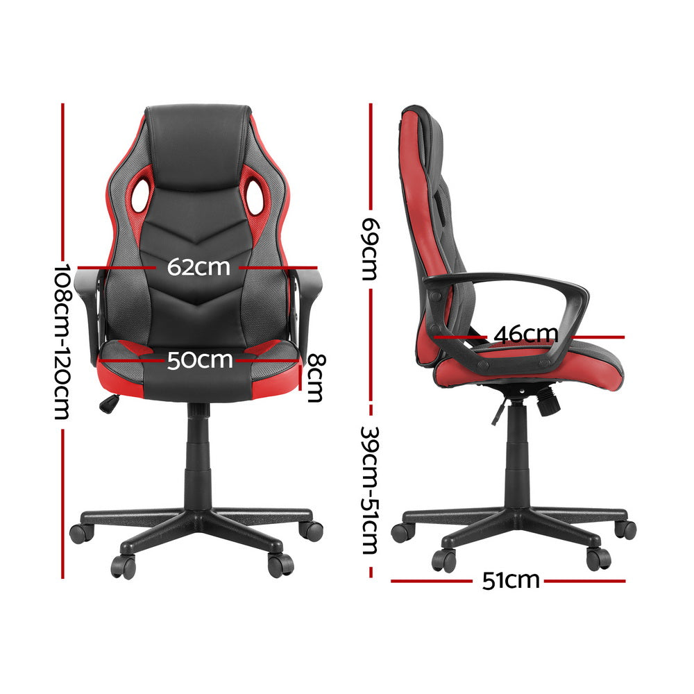 Gaming Office Chair Computer Chairs Grey/Purple/Red