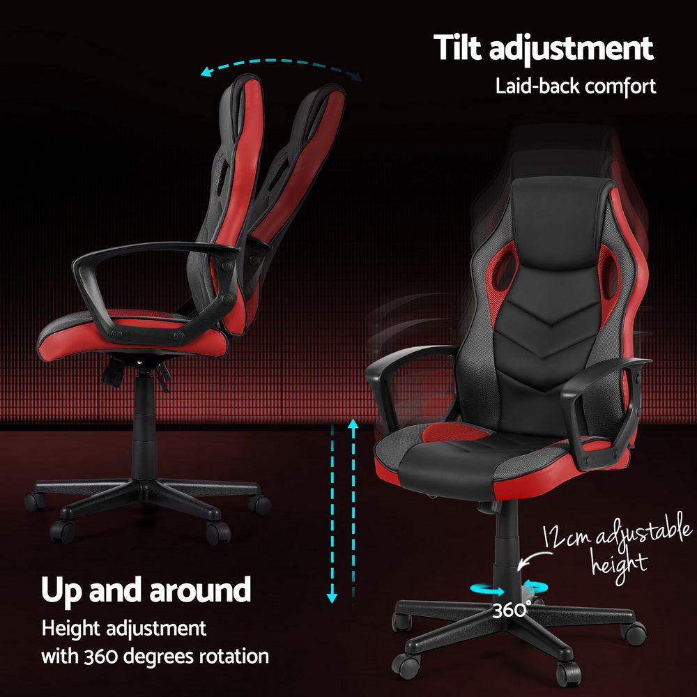 Gaming Office Chair Computer Chairs Grey/Purple/Red
