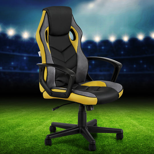 Gaming Office Chair Chairs High Back Yellow