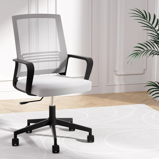 Grey/Black Mid Back Marvel Mesh Office Chair for Work and