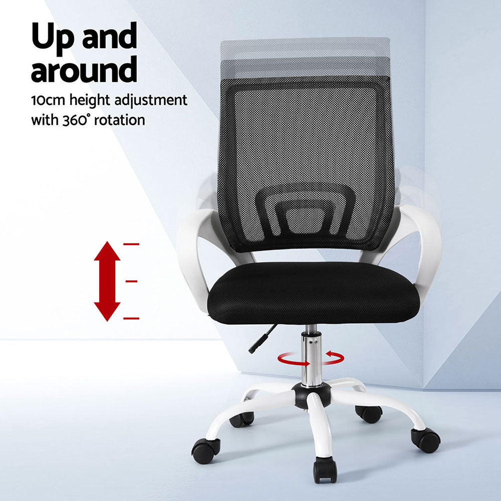 2x Office Chair Mesh Computer Gaming Desk Chairs Work Study Mid Back
