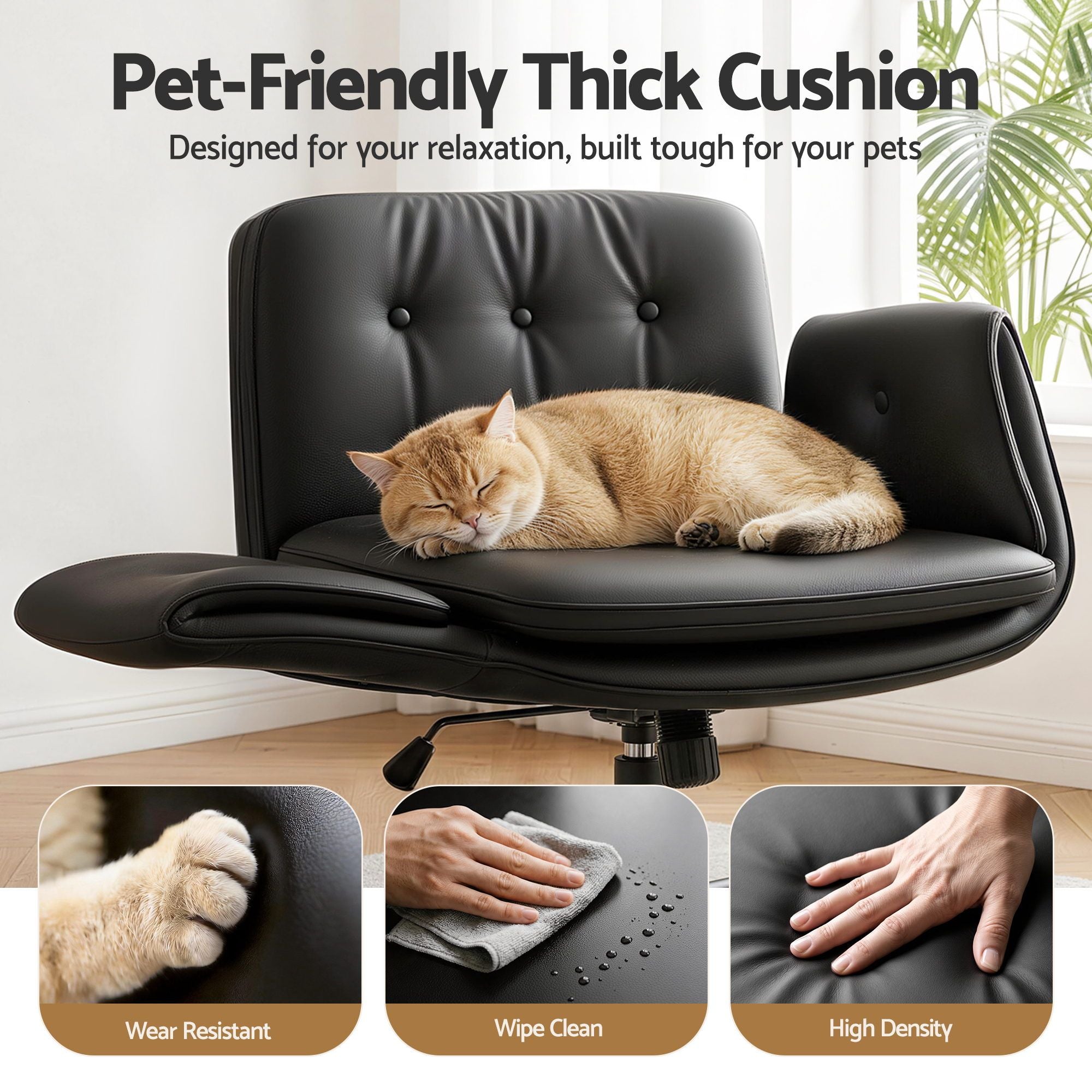Criss Cross Office Chair Wheels Armrests | Simpledeals