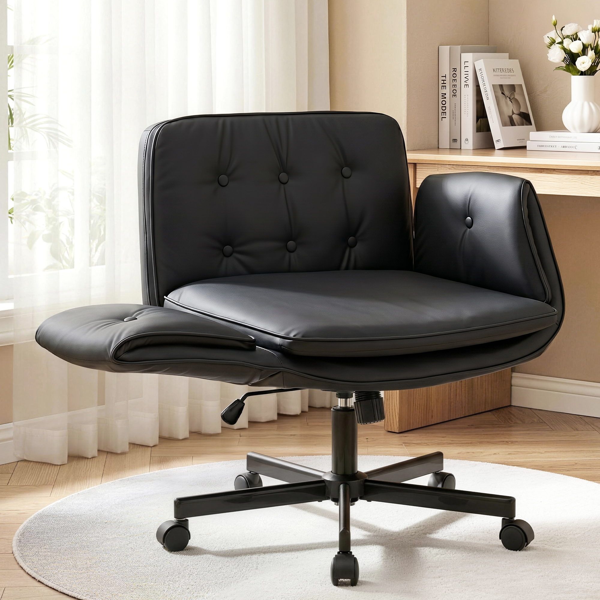 Criss Cross Office Chair Wheels Armrests | Simpledeals