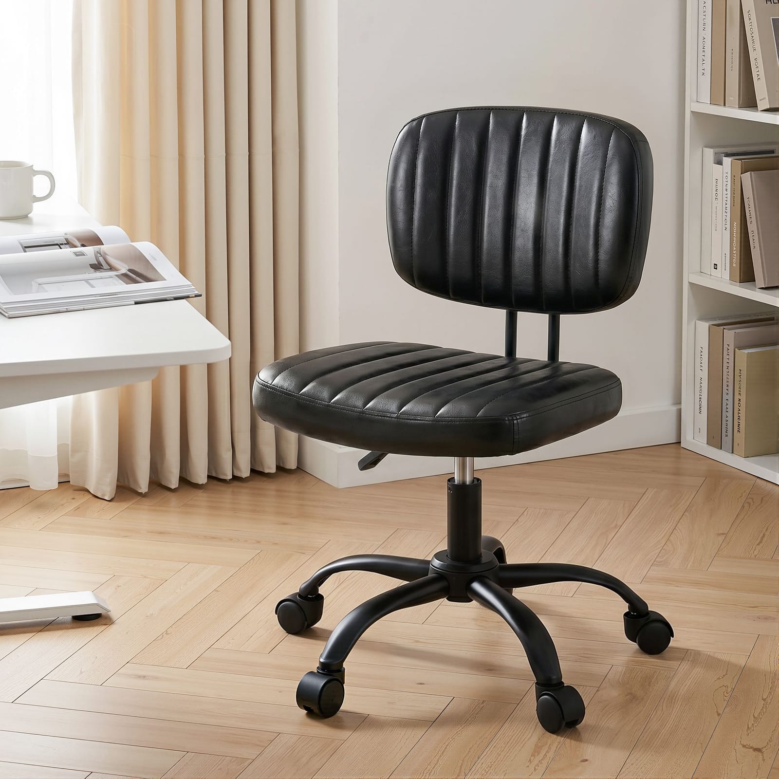 Black office chair 54x54x79cm, view 10