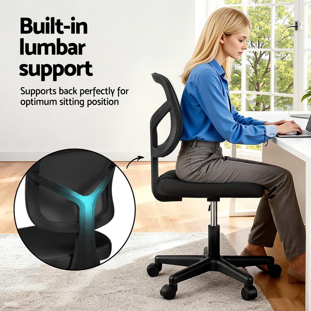 Black office chair 51x51x80cm, view 6