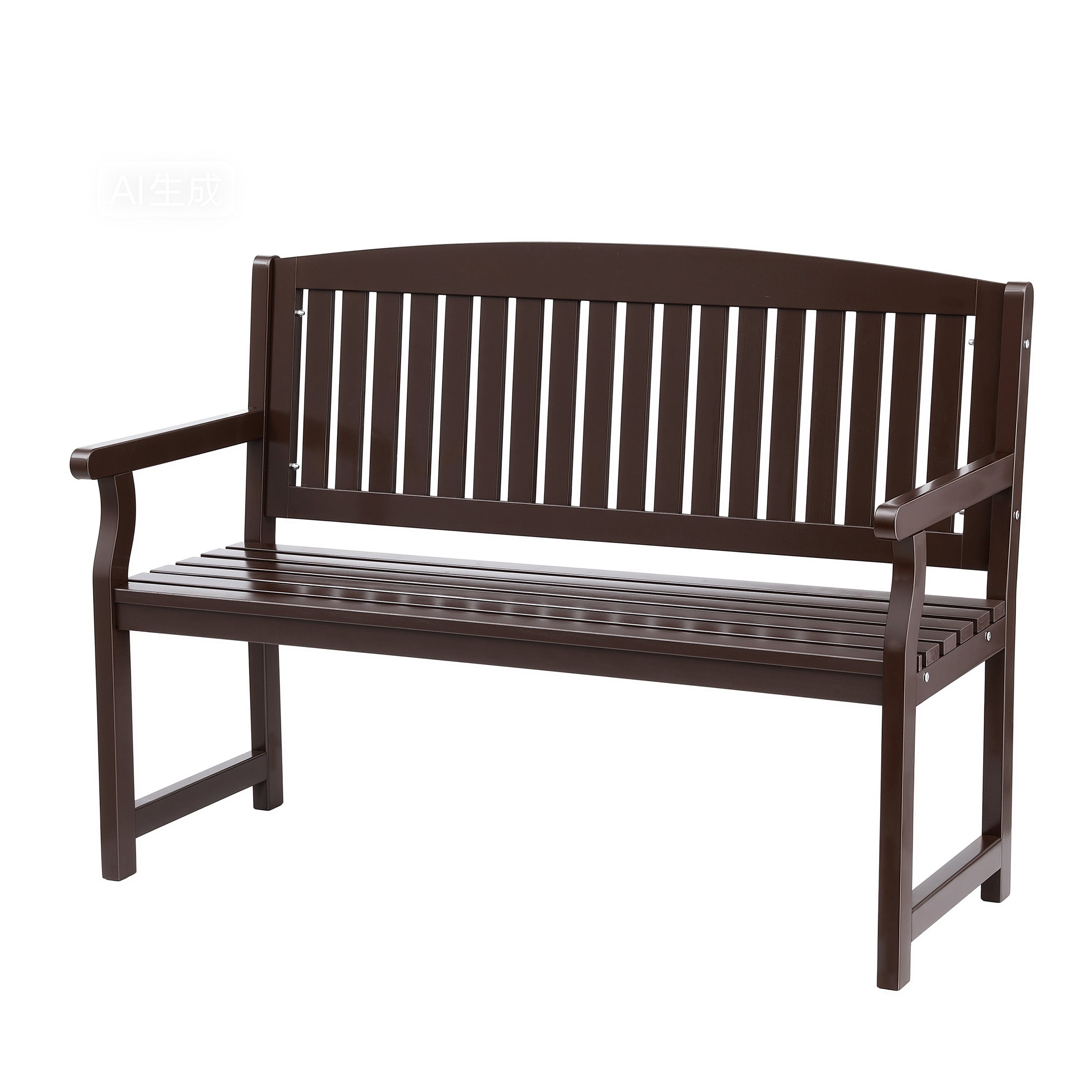 2 Seater - Outdoor Garden Bench Wooden 2 Seater Lounge Chair Patio Furniture Brown