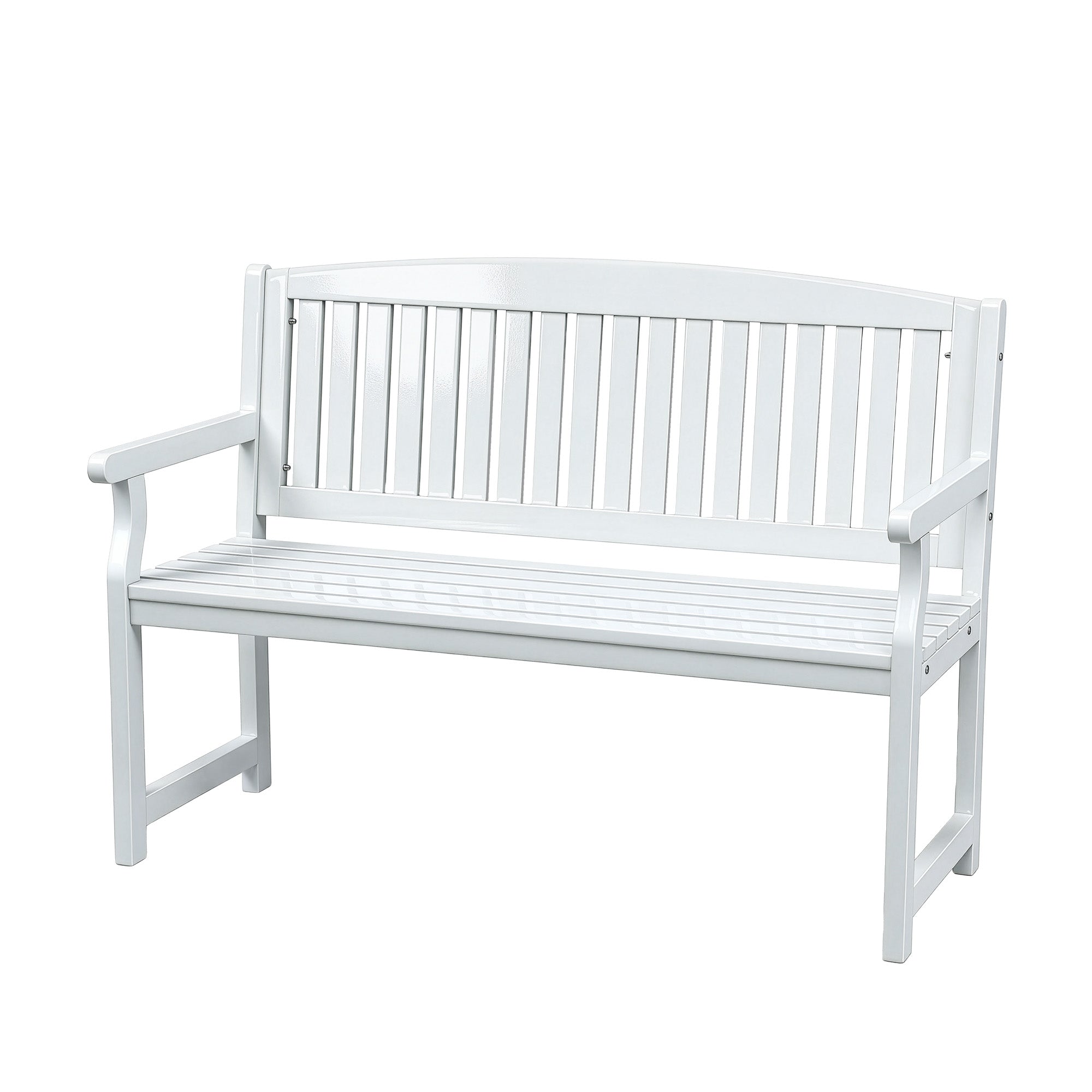 White colour - Elegant White Wooden Garden Bench