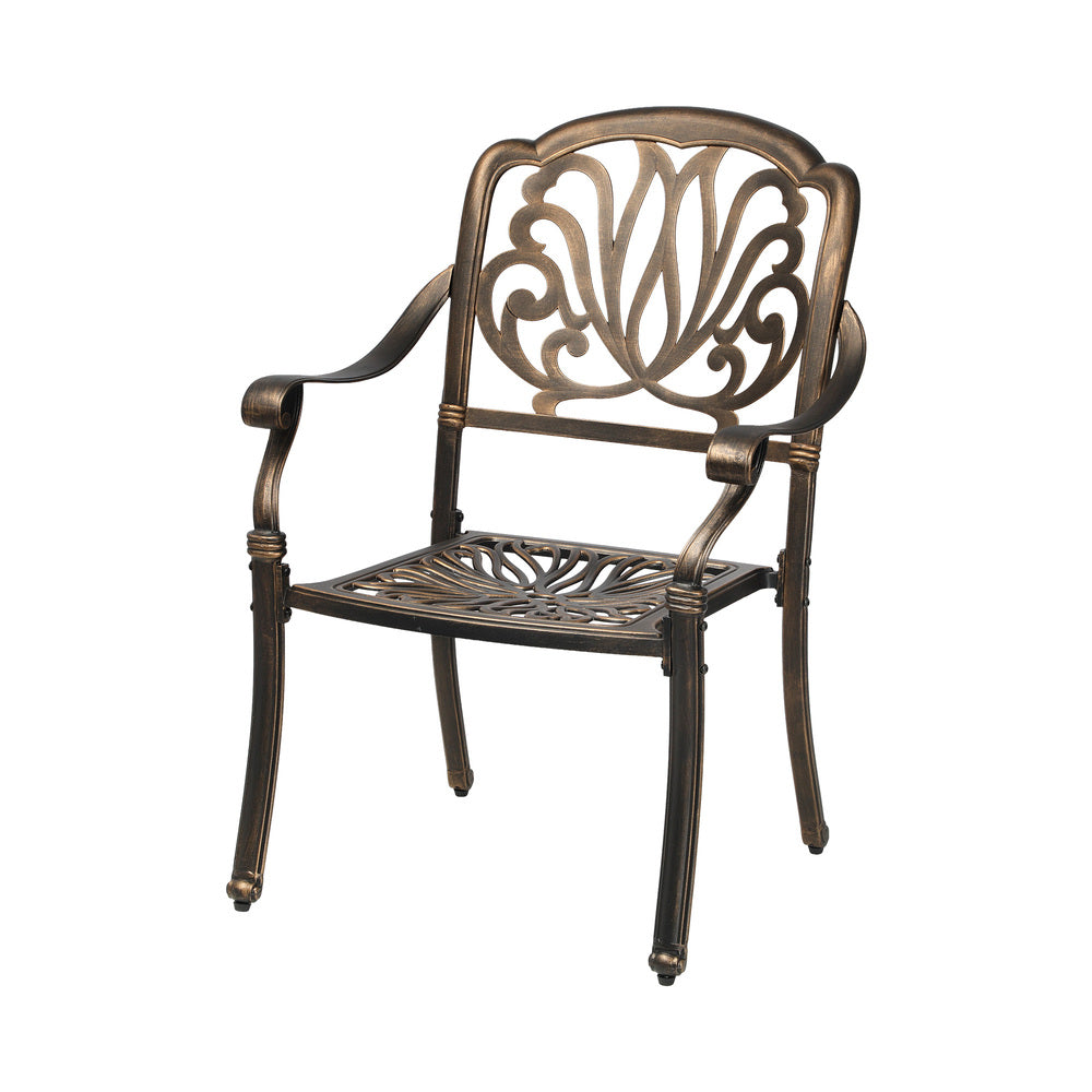 Outdoor Dining Set Aluminium Bronze 90x90x75cm