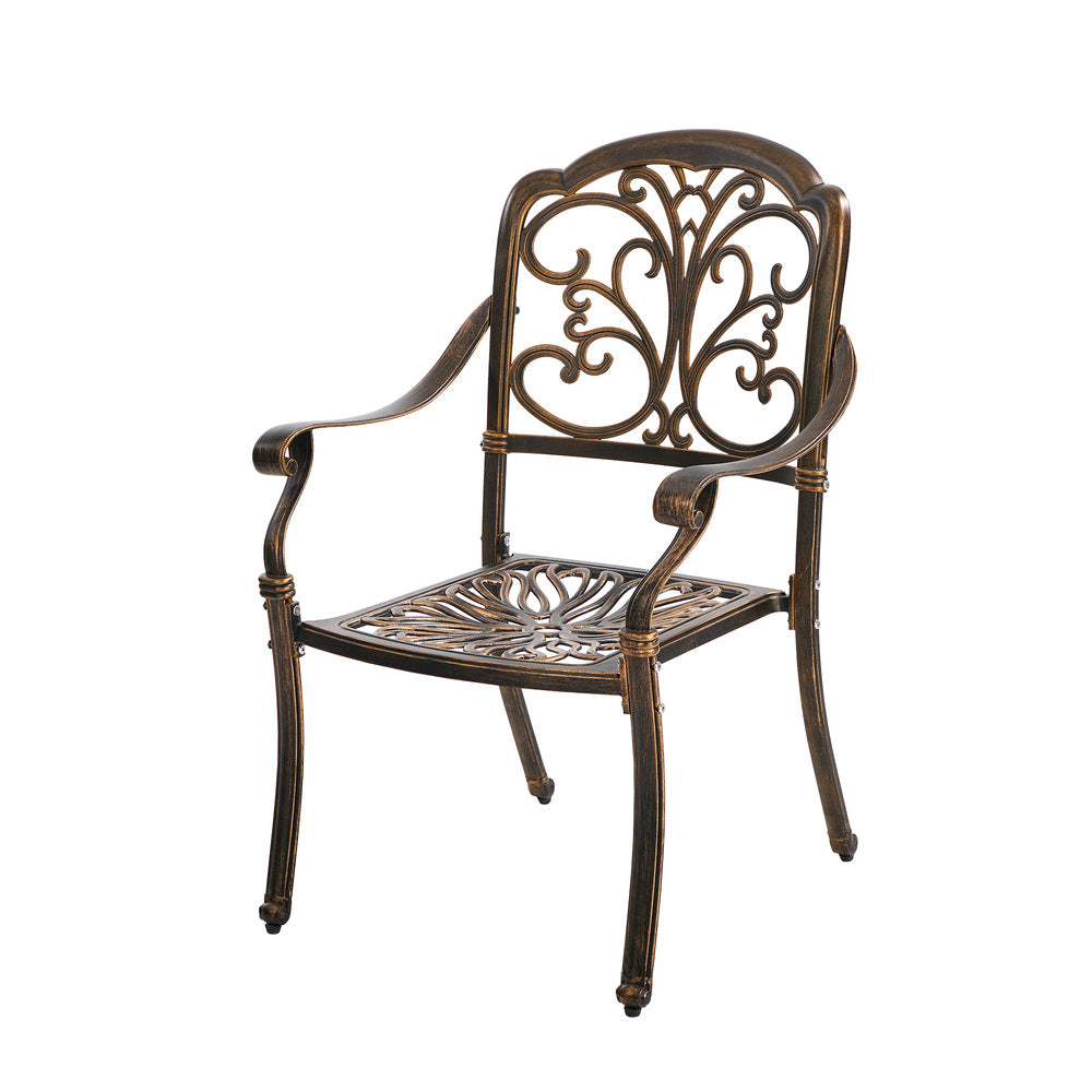 Outdoor Dining Set Cast Aluminium 90x90x75cm
