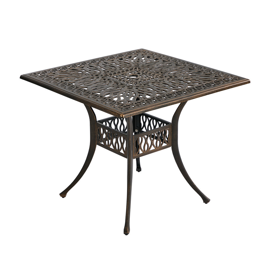 Outdoor Dining Set Cast Aluminium 90x90x75cm