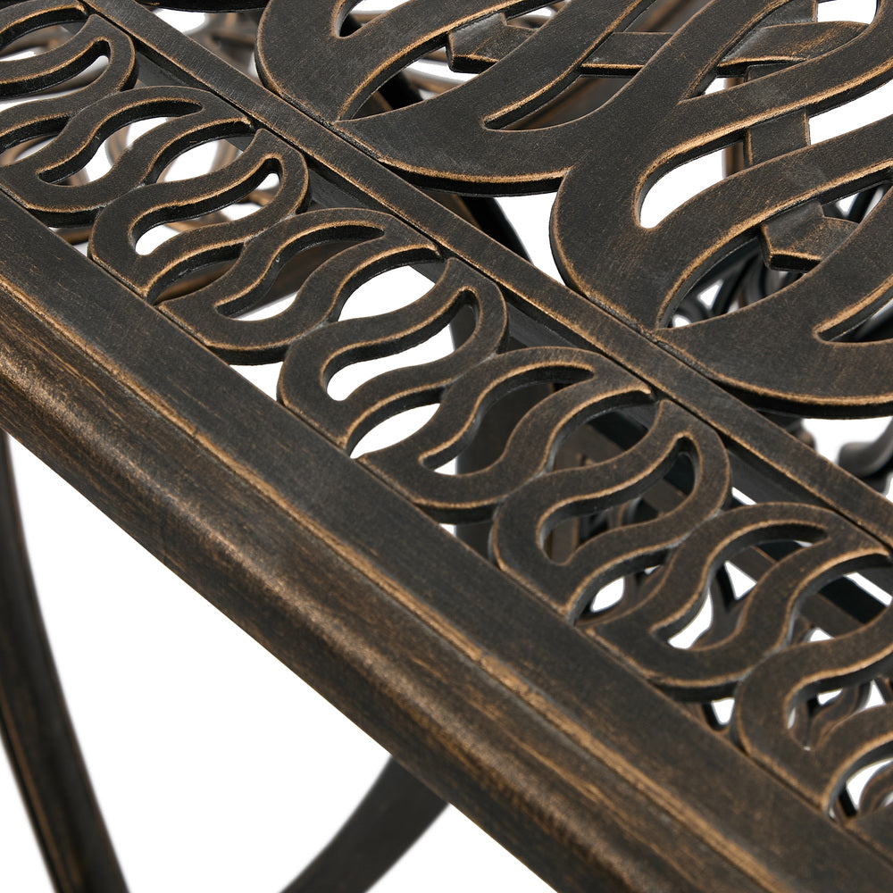 Outdoor Dining Set Cast Aluminium 90x90x75cm