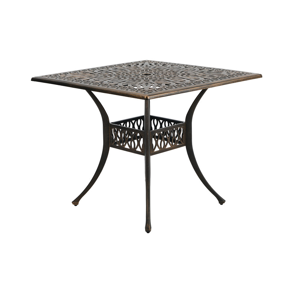 Outdoor Table Bronze Aluminium 90x90x75cm