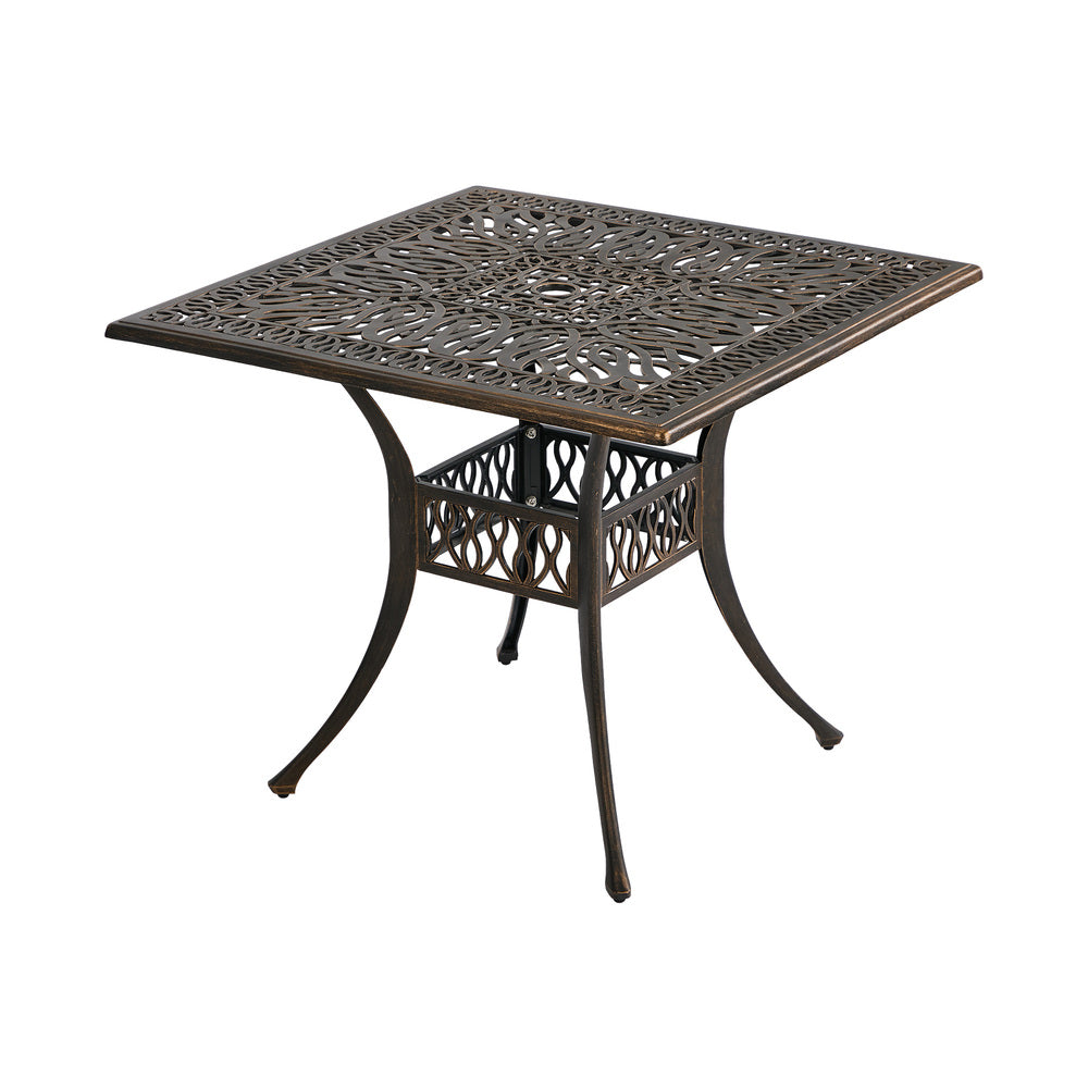 Outdoor Table Bronze Aluminium 90x90x75cm