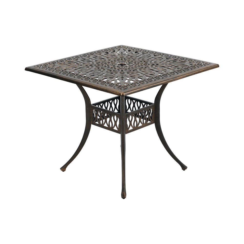 Outdoor Table Bronze Aluminium 90x90x75cm