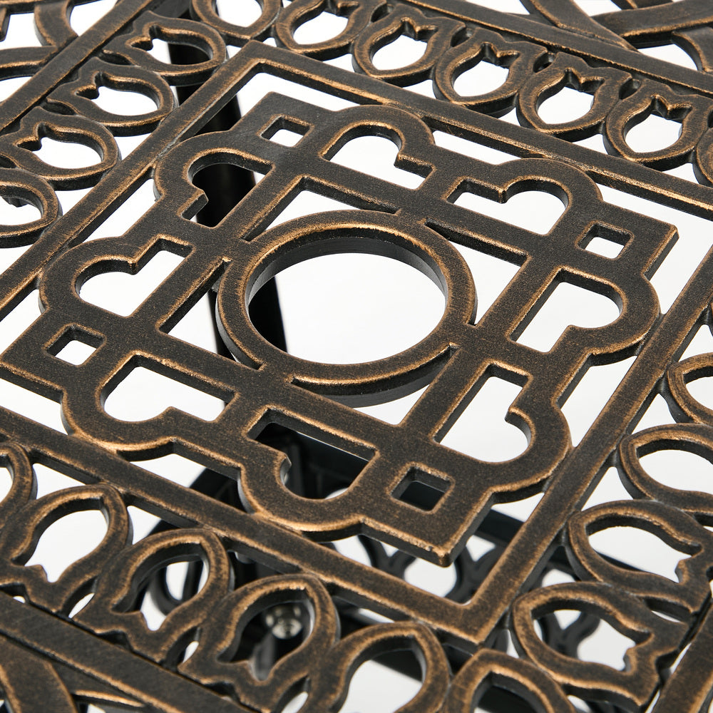 Outdoor Table Bronze Aluminium 90x90x75cm