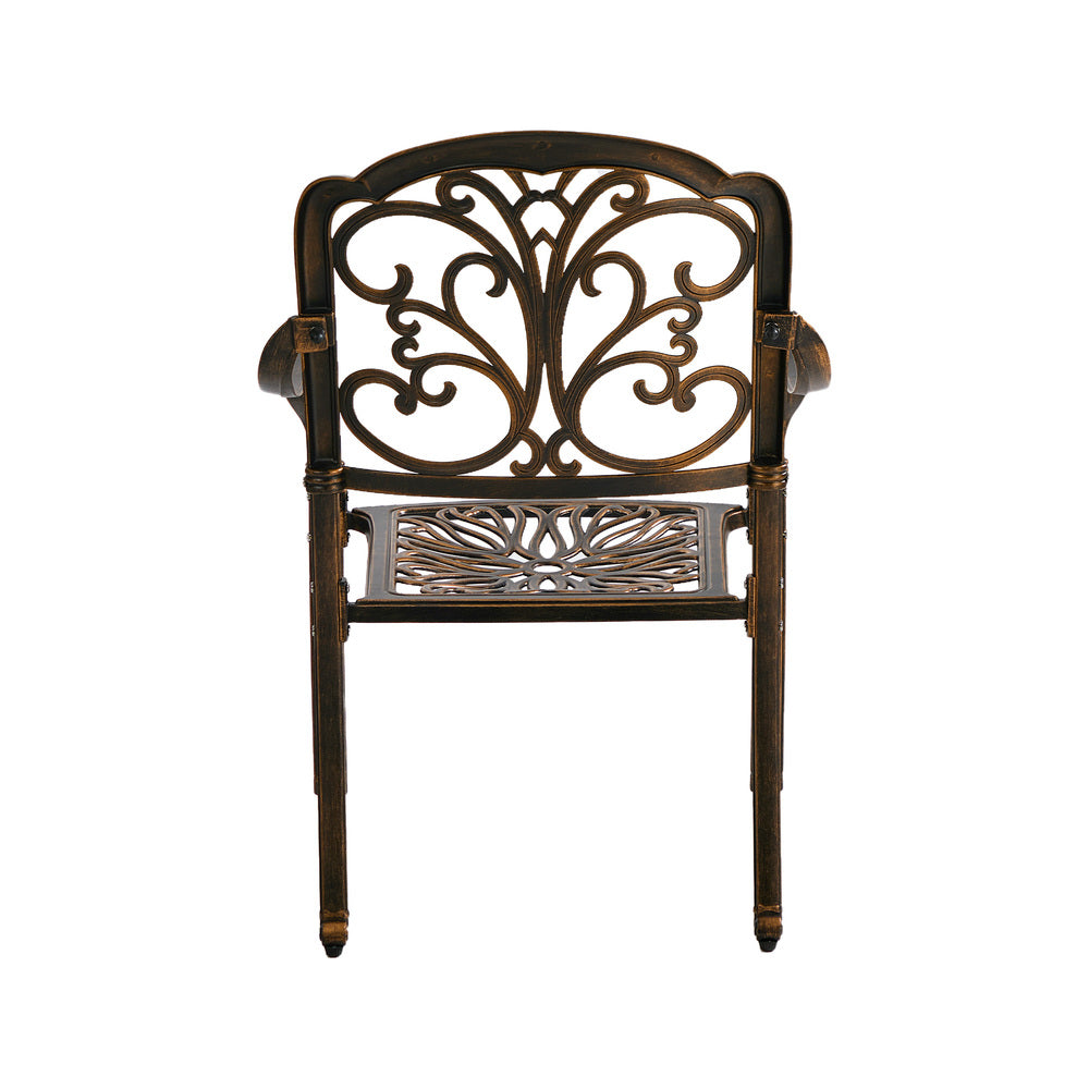Outdoor Patio Chairs Cast Aluminium 58x56x92cm