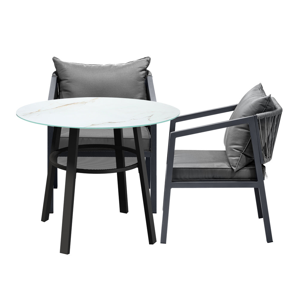 3PCS/5PCS Outdoor Dining Set Table Lounge Chair