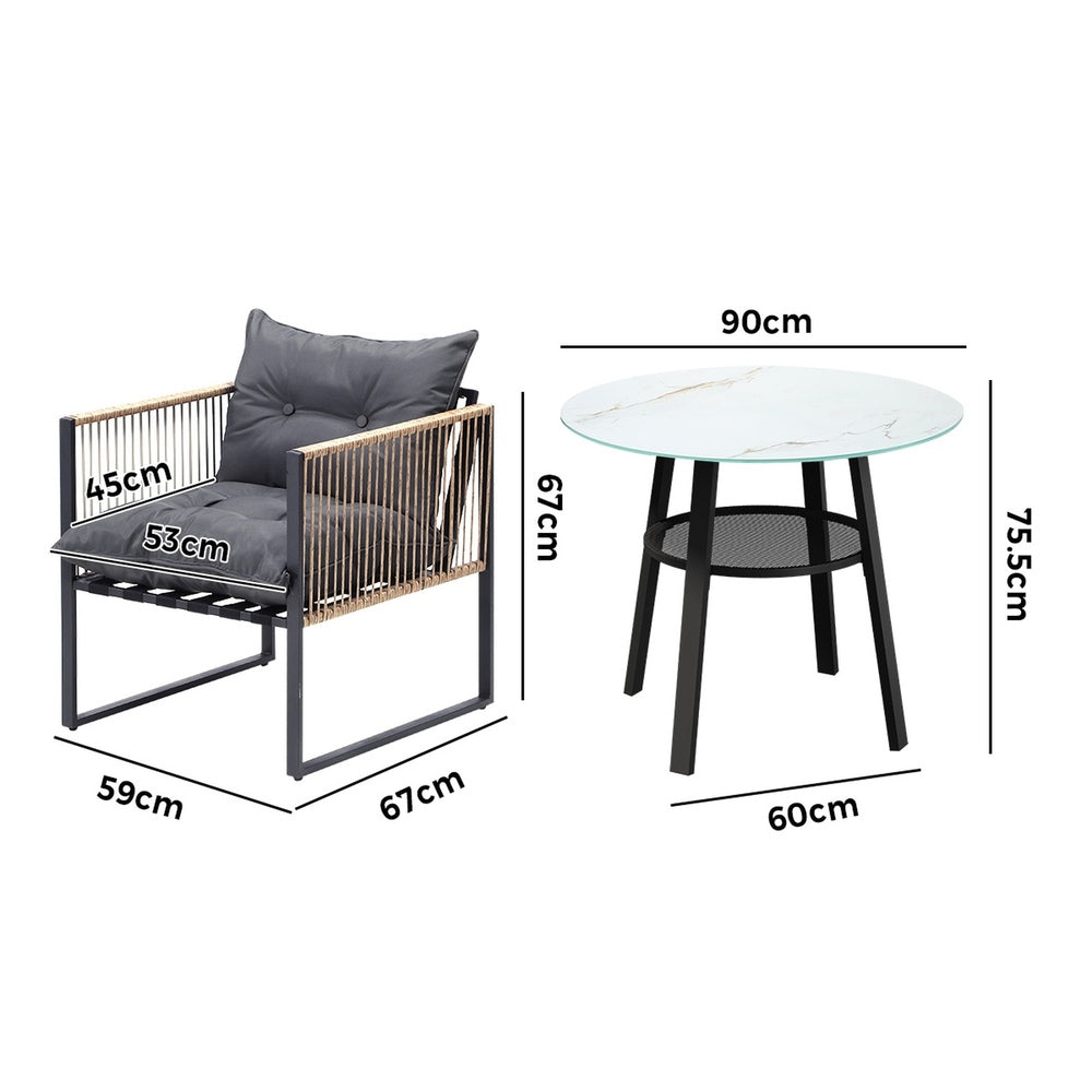 Outdoor Patio Set 2/4 Seater Bistro Setting