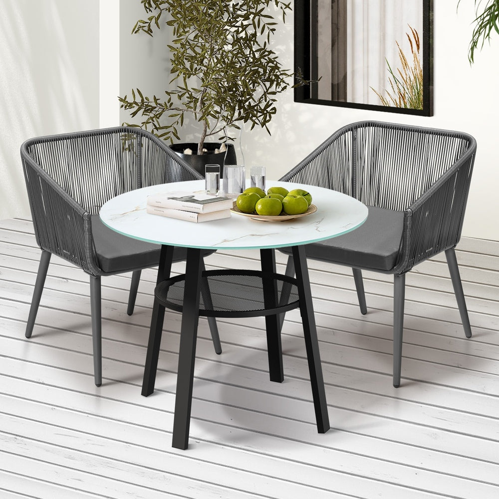3PCS/5PCS Outdoor Dining Set Marble-style Table