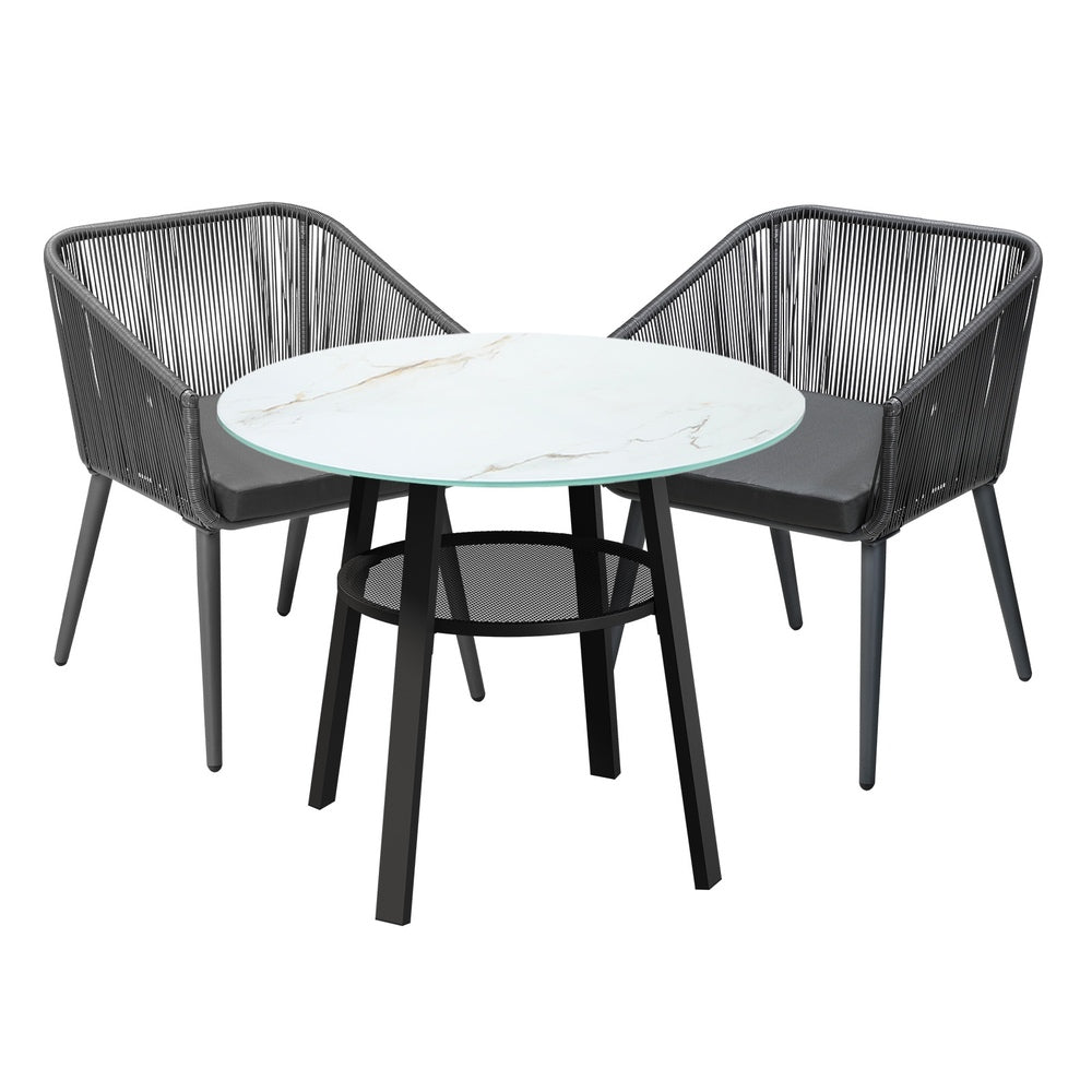 3PCS/5PCS Outdoor Dining Set Marble-style Table