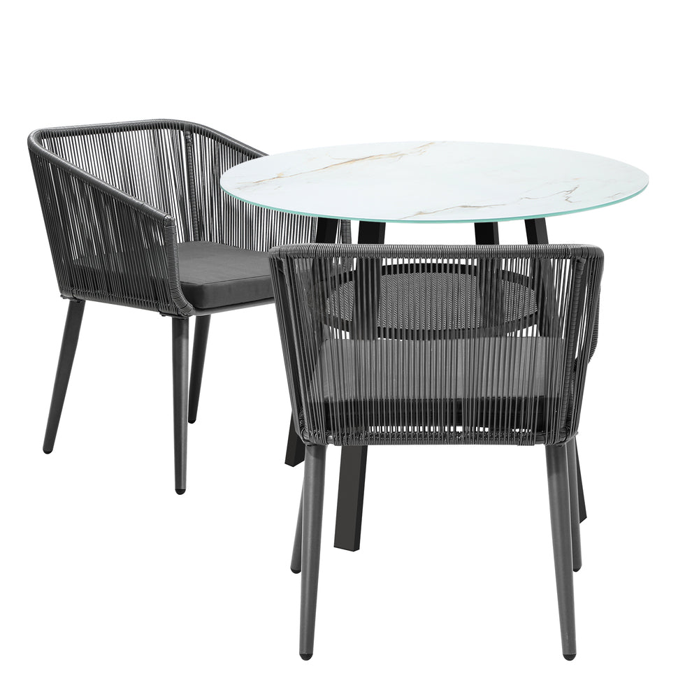 3PCS/5PCS Outdoor Dining Set Marble-style Table