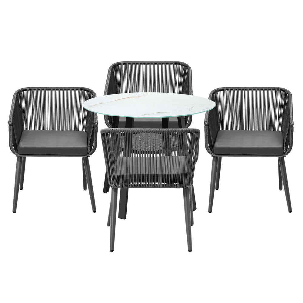 3PCS/5PCS Outdoor Dining Set Marble-style Table