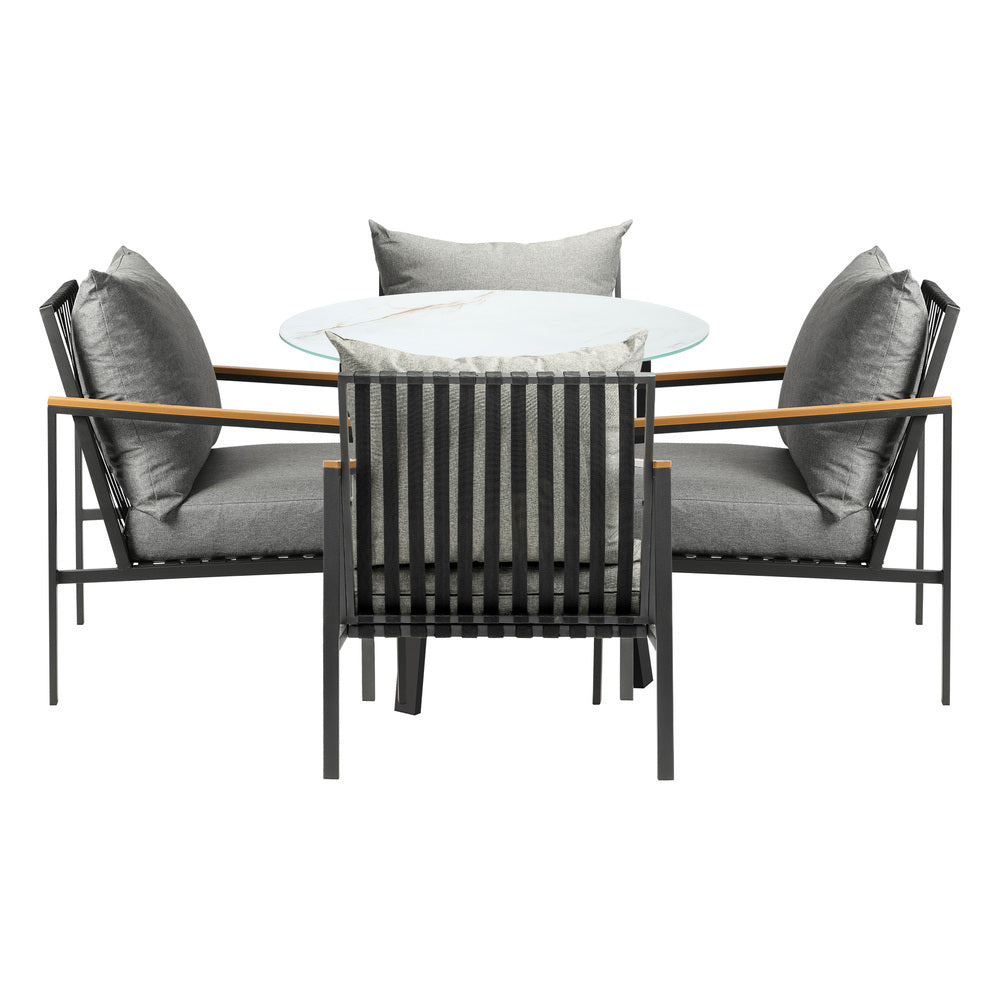 Outdoor Dining Setting Table Sofa Chairs 3PCS/5PCS
