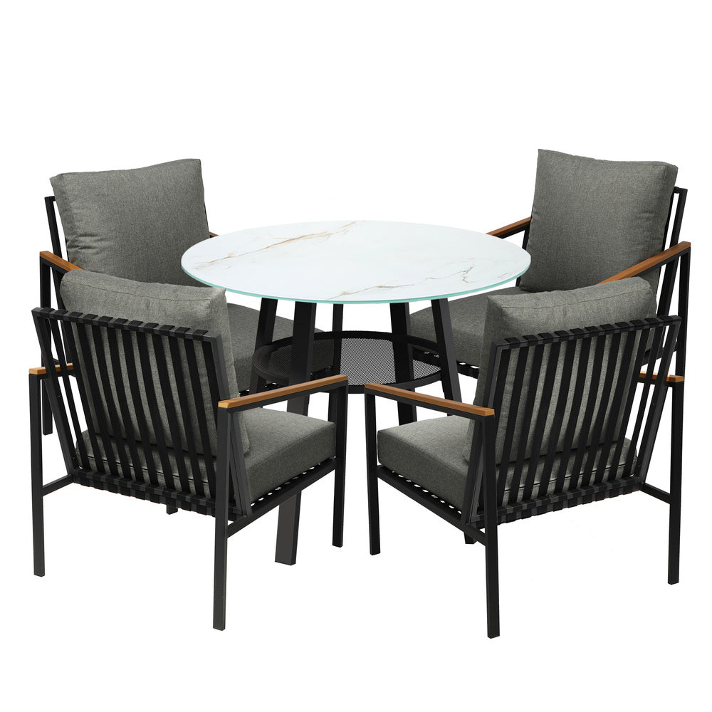 3PCS/5PCS Outdoor Dining Setting Patio Bistro Set