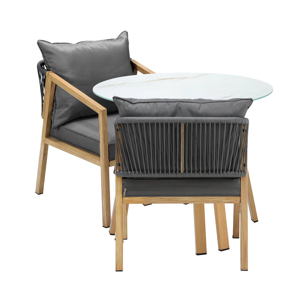 3PCS/5PCS Outdoor Dining Set Table Lounge Chair