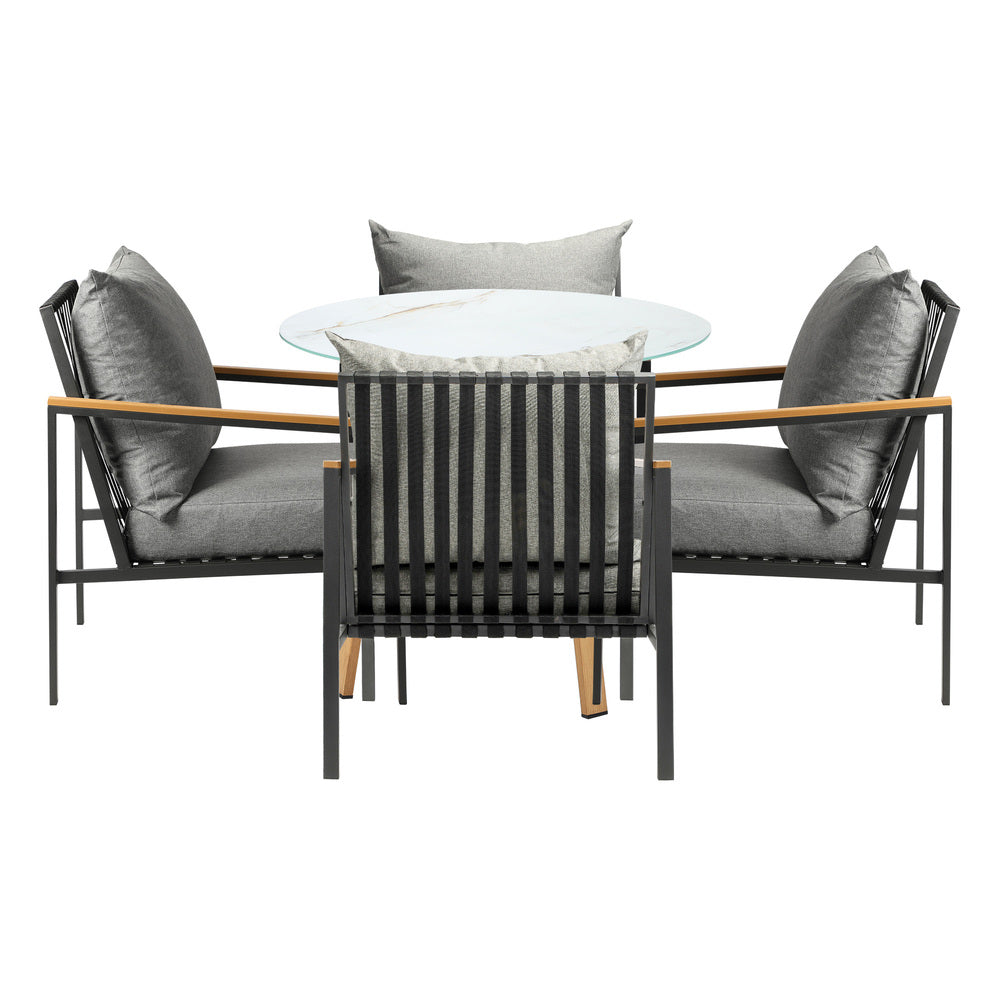 Outdoor Dining Setting Table Sofa Chairs 3PCS/5PCS