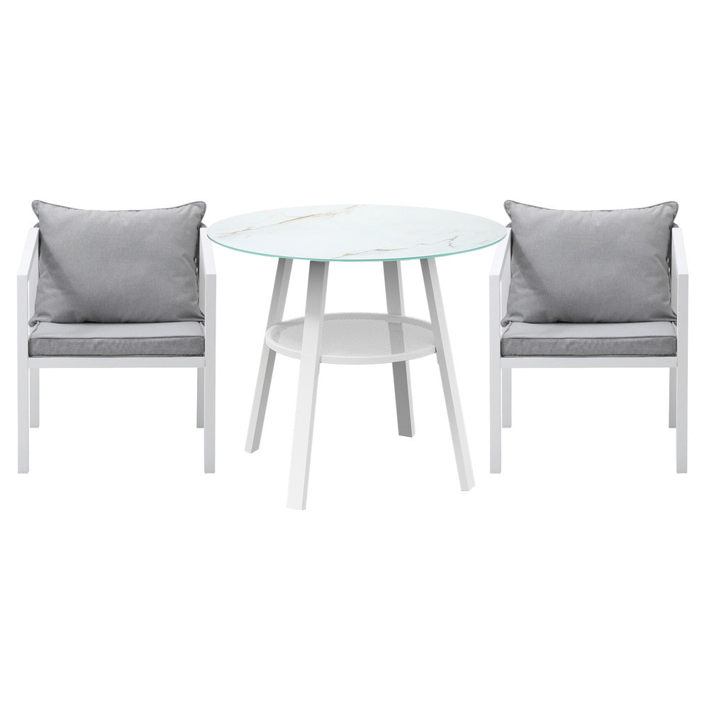 3PCS/5PCS Outdoor Dining Set Table Lounge Chair