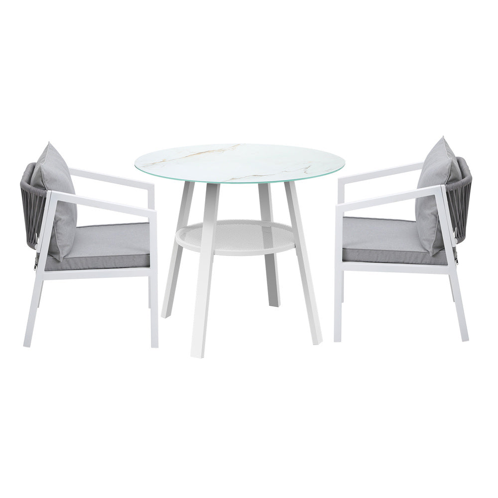 3PCS/5PCS Outdoor Dining Set Table Lounge Chair