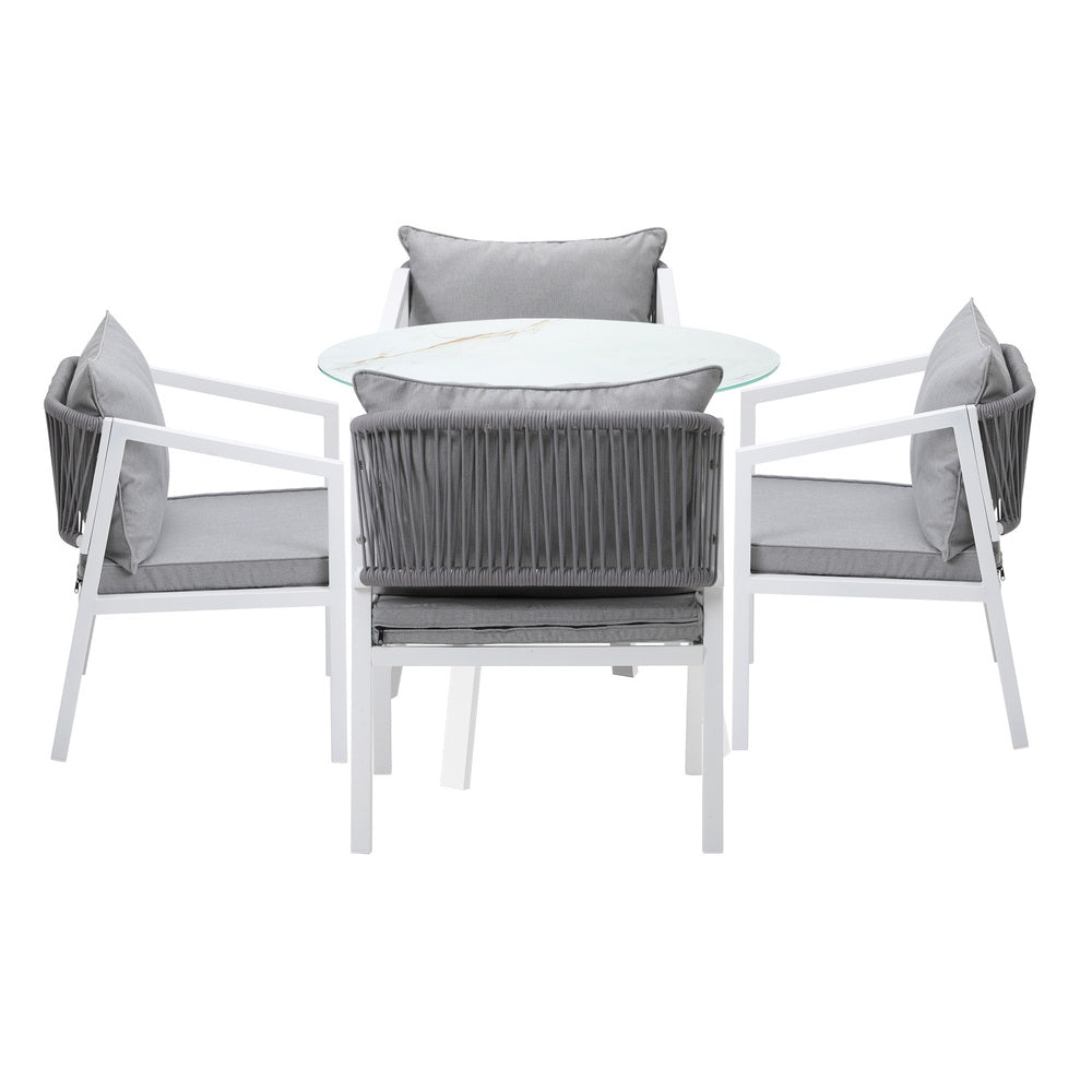 3PCS/5PCS Outdoor Dining Set Table Lounge Chair