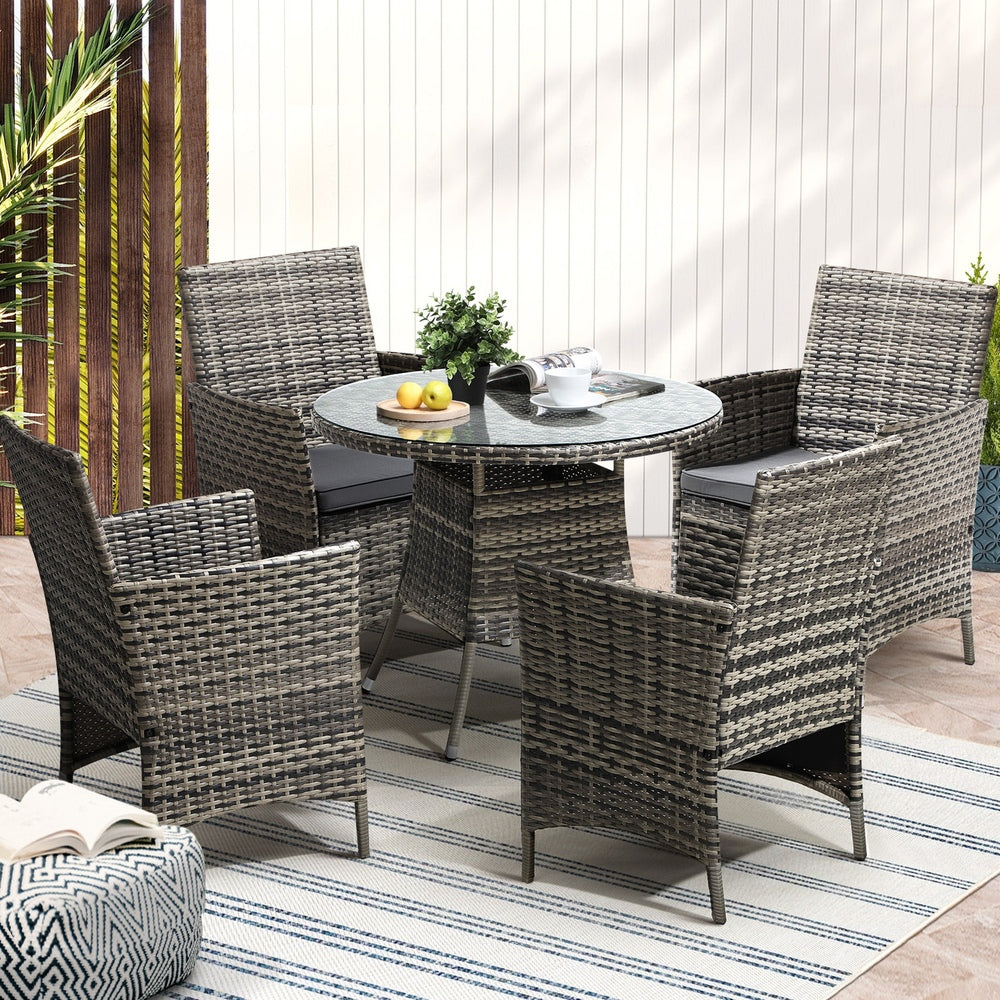 Outdoor Dining Set Table & Chairs Patio Lounge