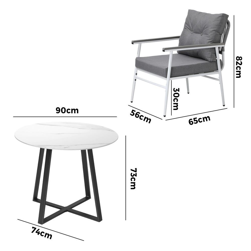 Outdoor Dining Set 3PCS/5PCS Garden Lounge Setting