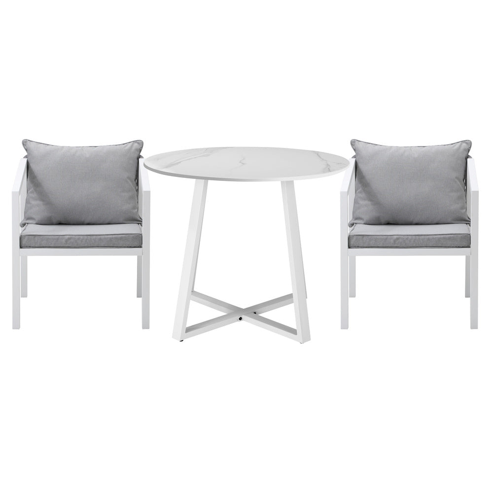 Outdoor Dining Set Bistro Setting 3PCS/5PCS White