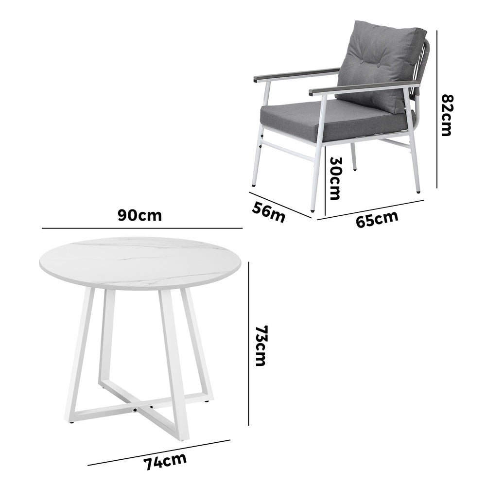 Outdoor Dining Set 3PCS/5PCS Garden Lounge Setting