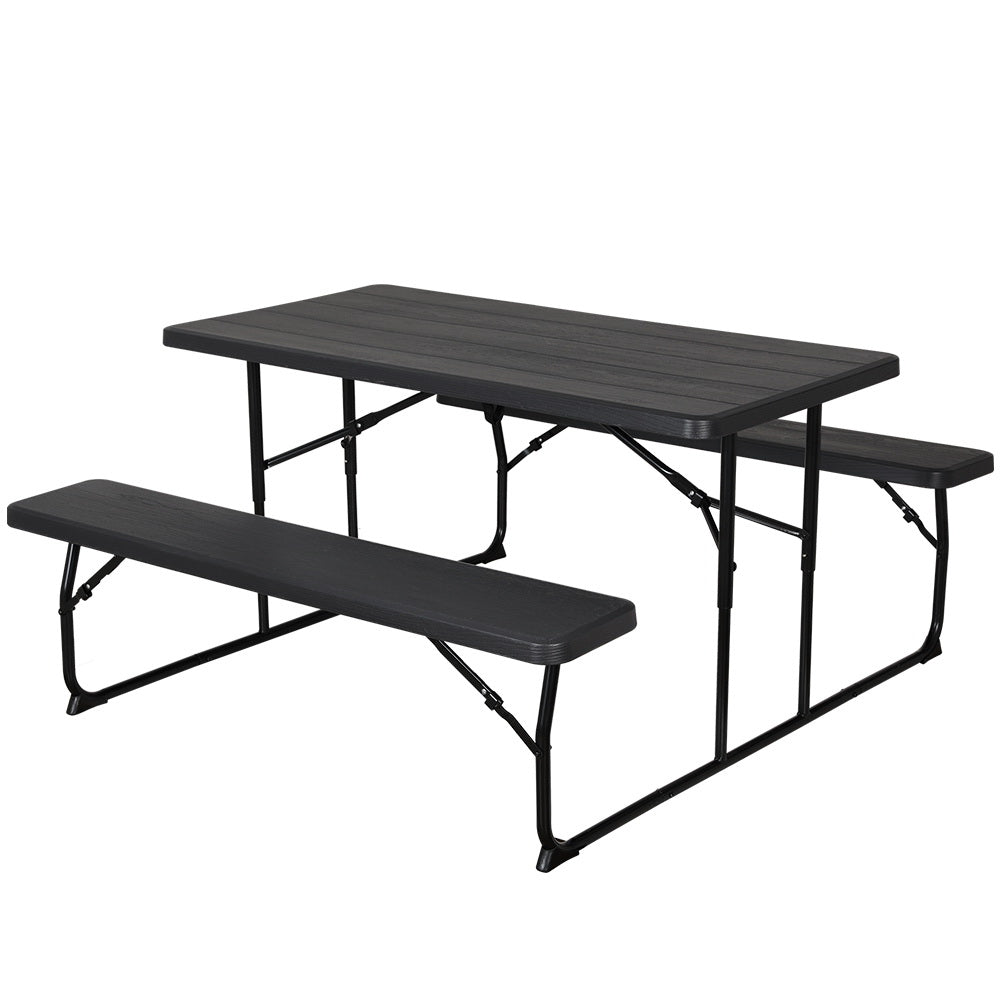 3 Pcs - 3 Pcs Outdoor Furniture Dining Set Lounge Setting Patio Hdpe Bench