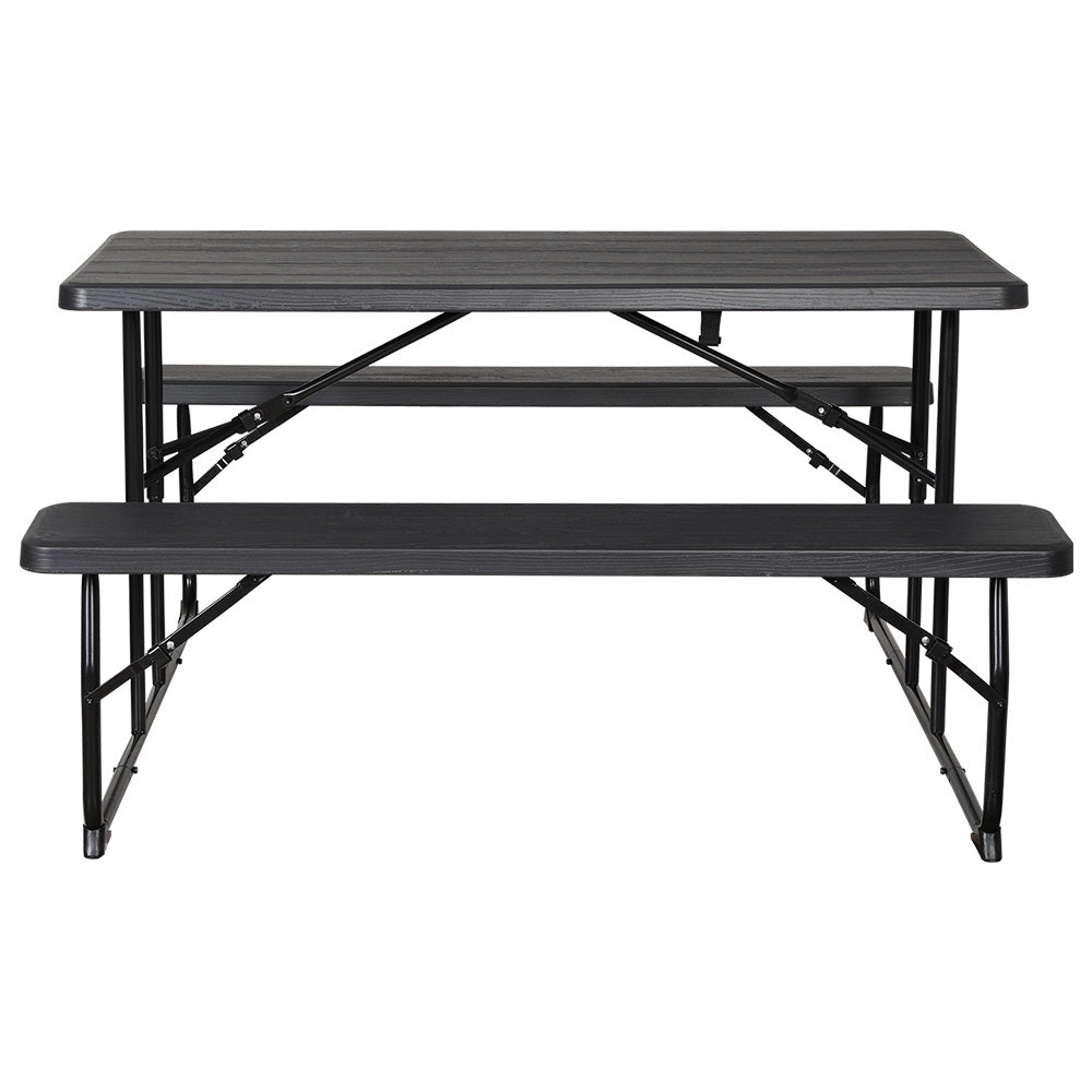 3 Pcs Outdoor Furniture Dining Set Lounge Setting Patio Hdpe Bench | Outdoor Sofas & Lounge Sets